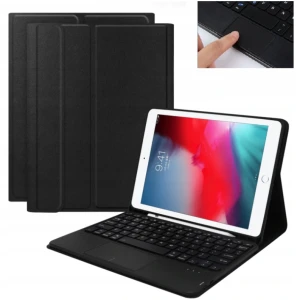 Etui i bezprzewodowa klawiatura bluetooth z touchpadem do tabletu Apple iPad 10.2 iPad 7/8/9 (7, 8 i 9 generacja) 2019/2020/2021 czarny