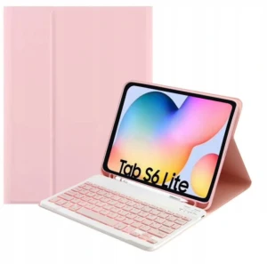 Etui i bezprzewodowa klawiatura bluetooth do tabletu Etui do Samsung Galaxy TAB S6 LITE 10.4 P610 P615 róż